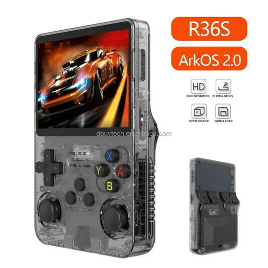 2025 Arkos 2.0 R36S 3.5 Inch Retro Handheld Game Console R36S Open Source Linux 64GB PSP N64 Handheld Pocket Video Games Player