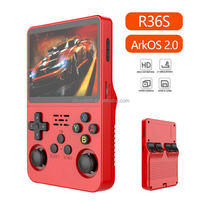2025 Arkos 2.0 R36S 3.5 Inch Retro Handheld Game Console R36S Open Source Linux 64GB PSP N64 Handheld Pocket Video Games Player